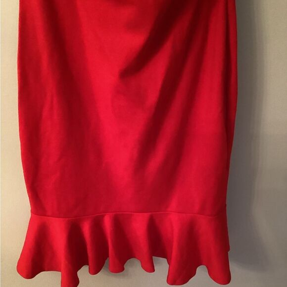 LULUS SIZE MEDIUM CONFIDENCE BOOST RED OFF THE SHOULDER BODYCON DRESS - Picture 4 of 7